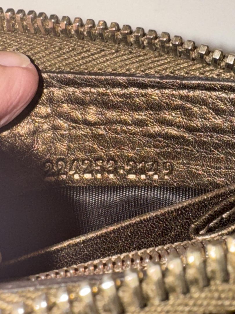 Gucci Wallet, Gold, One Size