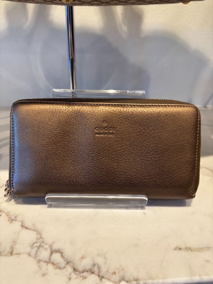 Gucci Wallet, Gold, One Size