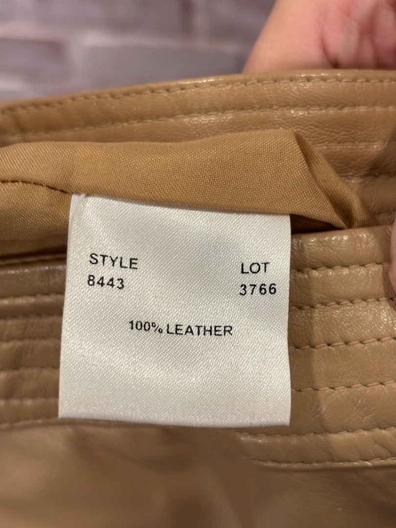 Margaret Godfrey Pants, Brown leather, Medium/8, Used - Good
