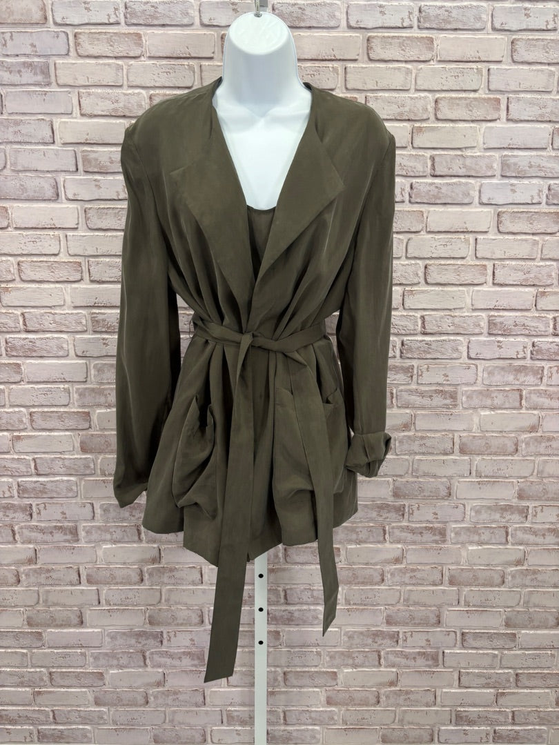 St John Matching Jacket and Tank, Green, Large, Used - Good