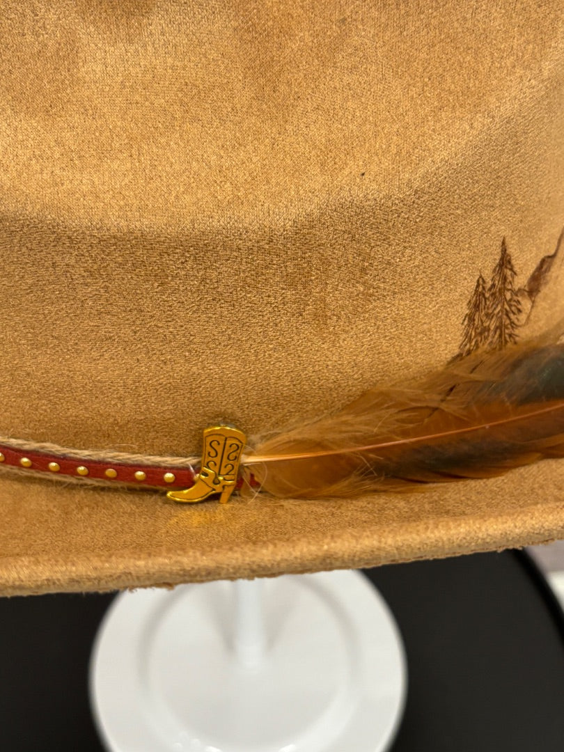 Sun Kissed Fedoras Cowgirl Hat, Tan, Medium, Brand New