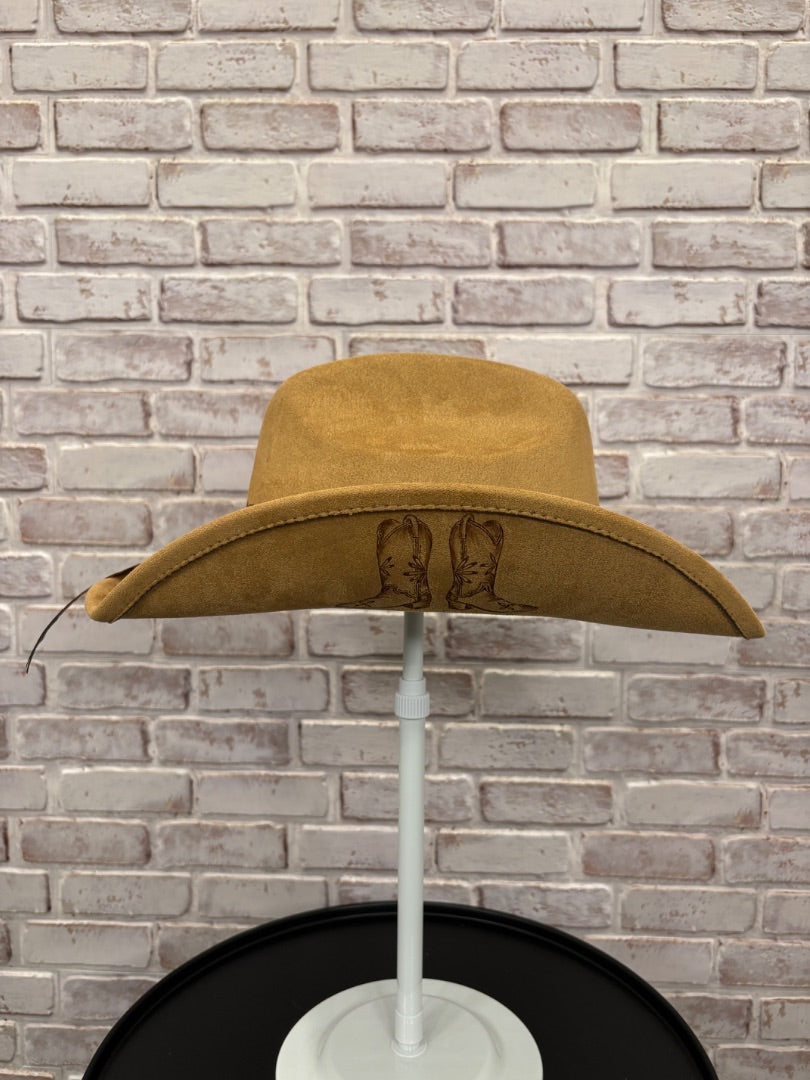 Sun Kissed Fedoras Cowgirl Hat, Tan, Medium, Brand New