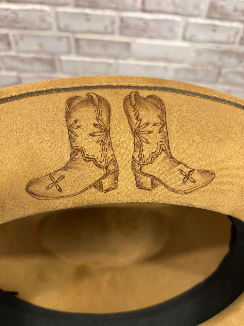 Sun Kissed Fedoras Cowgirl Hat, Tan, Medium, Brand New