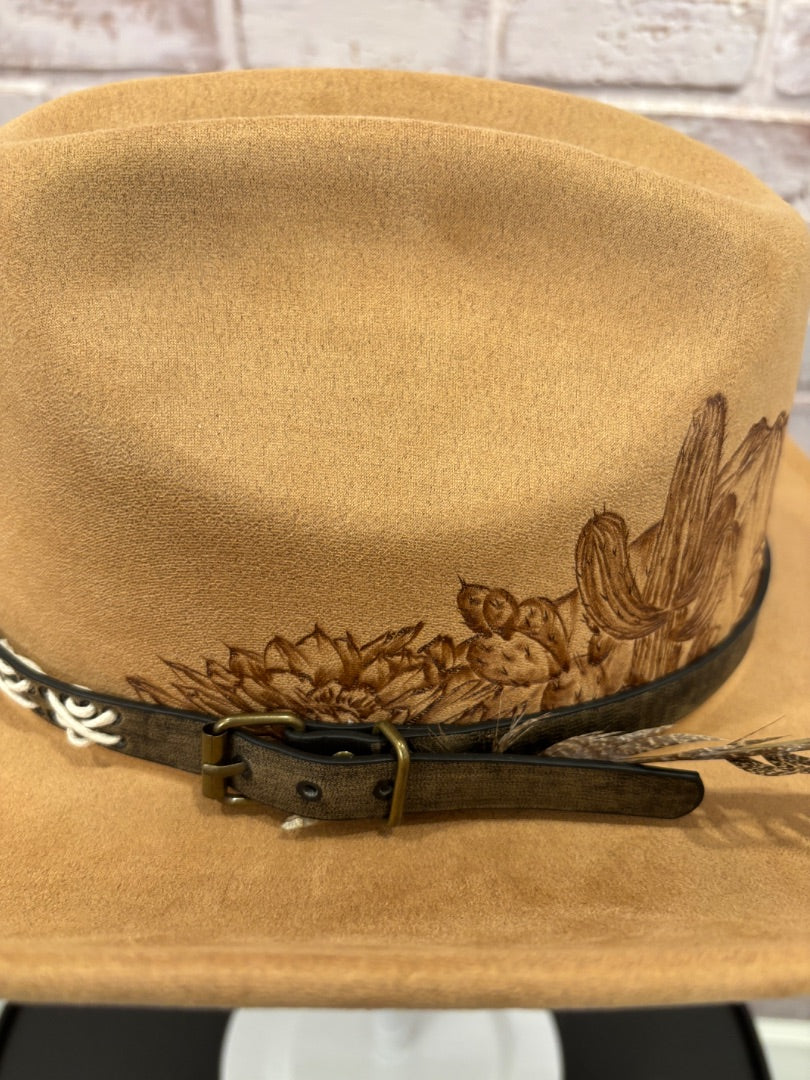 Sun Kissed Fedoras Cowgirl Hat, Red desert sand, Medium, Brand New