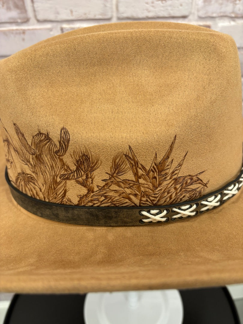 Sun Kissed Fedoras Cowgirl Hat, Red desert sand, Medium, Brand New