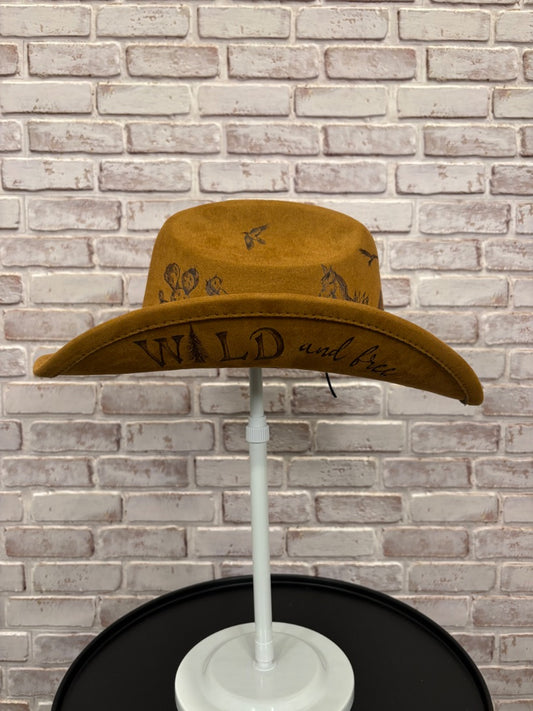 Sun Kissed Fedoras Cowgirl Hat, Rust, Medium, Used - Good