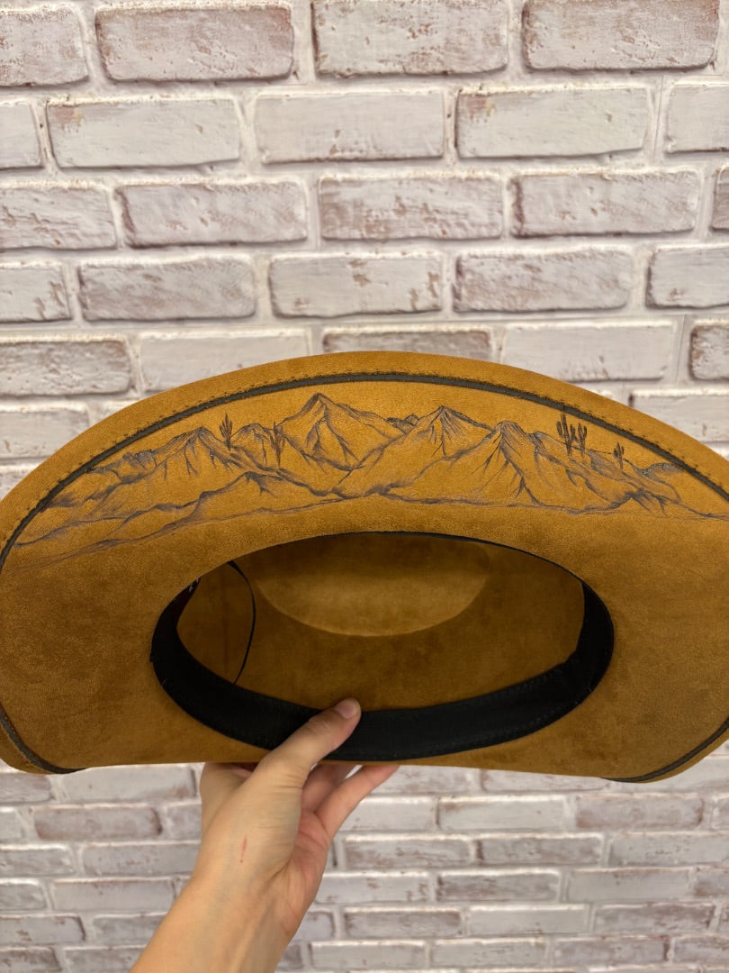 Sun Kissed Fedoras Cowgirl Hat, Rust, Medium, Used - Good