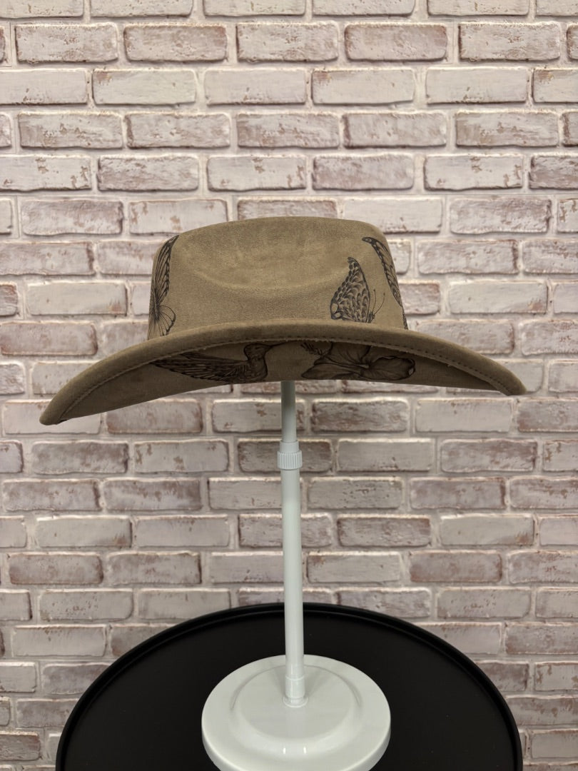 Sun Kissed Fedoras Cowgirl Hat, Greige, Medium, Brand New