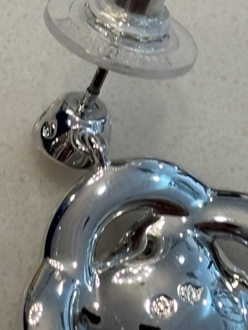 Swarovski Earrings, Silver/green, One Size, Used - Good