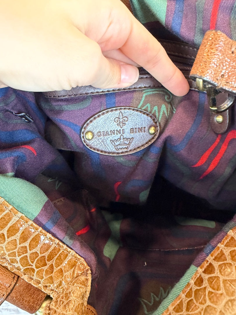 Giani Bini Hobo Bucket bag, Snakeskin, One Size, Used - Excellent