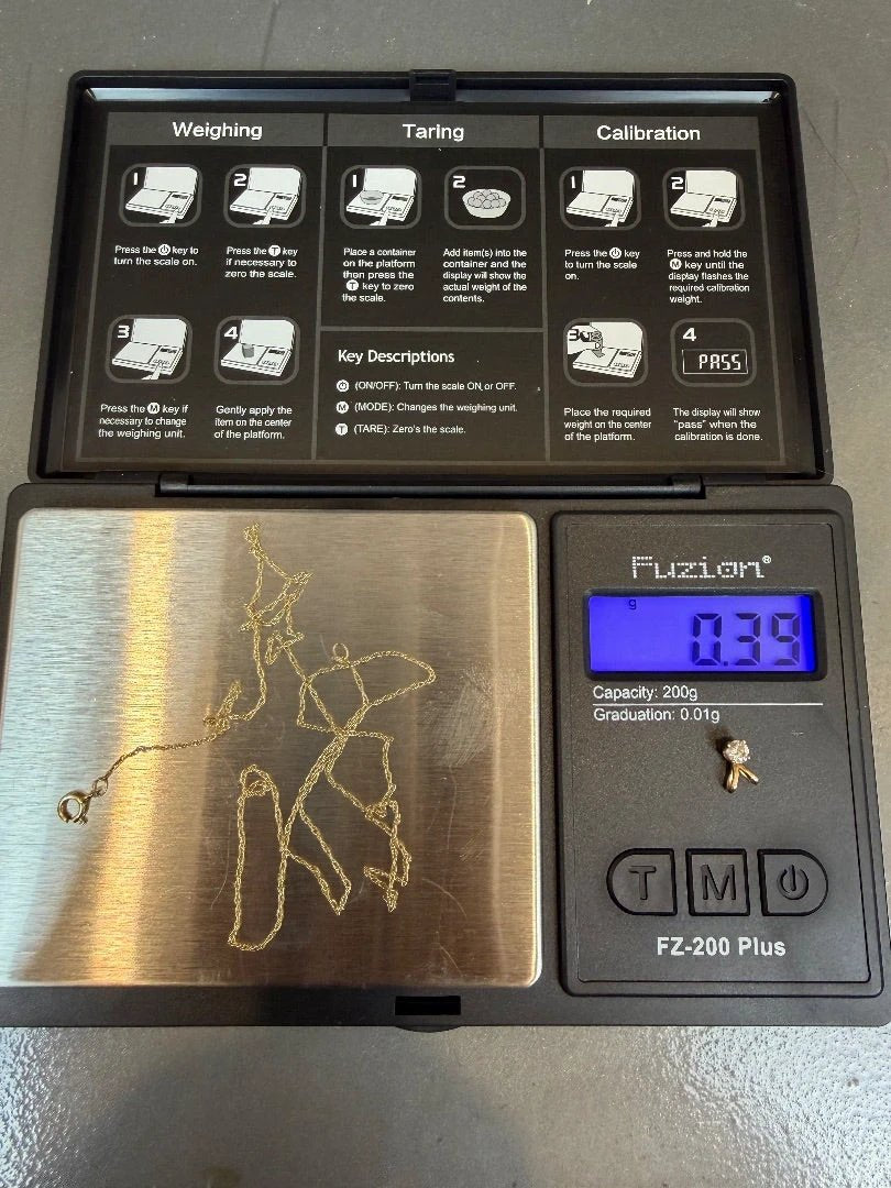 Various Jewelry - Necklace – Various 10k gold & diamond Necklace, Gold, One Size, Used - Excellent