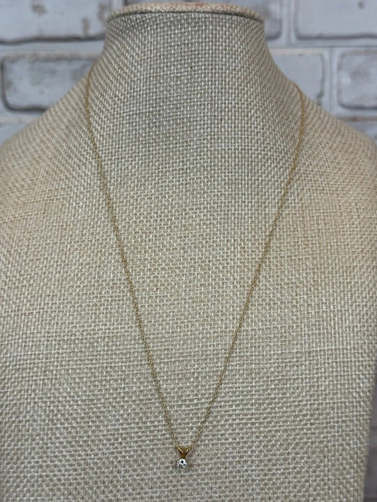 Various Jewelry - Necklace – Various 10k gold & diamond Necklace, Gold, One Size, Used - Excellent