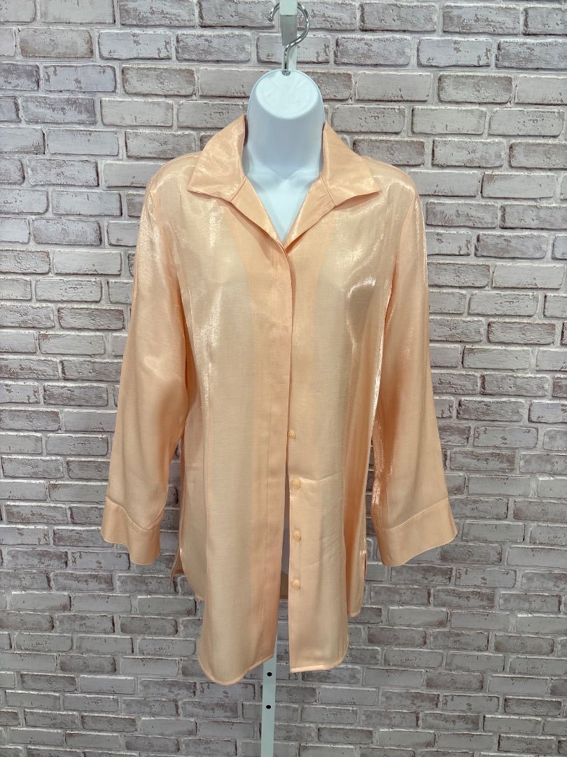Chicos Shirt, Orange, Medium/1, Used - Good - Chill Boutique Consignment
