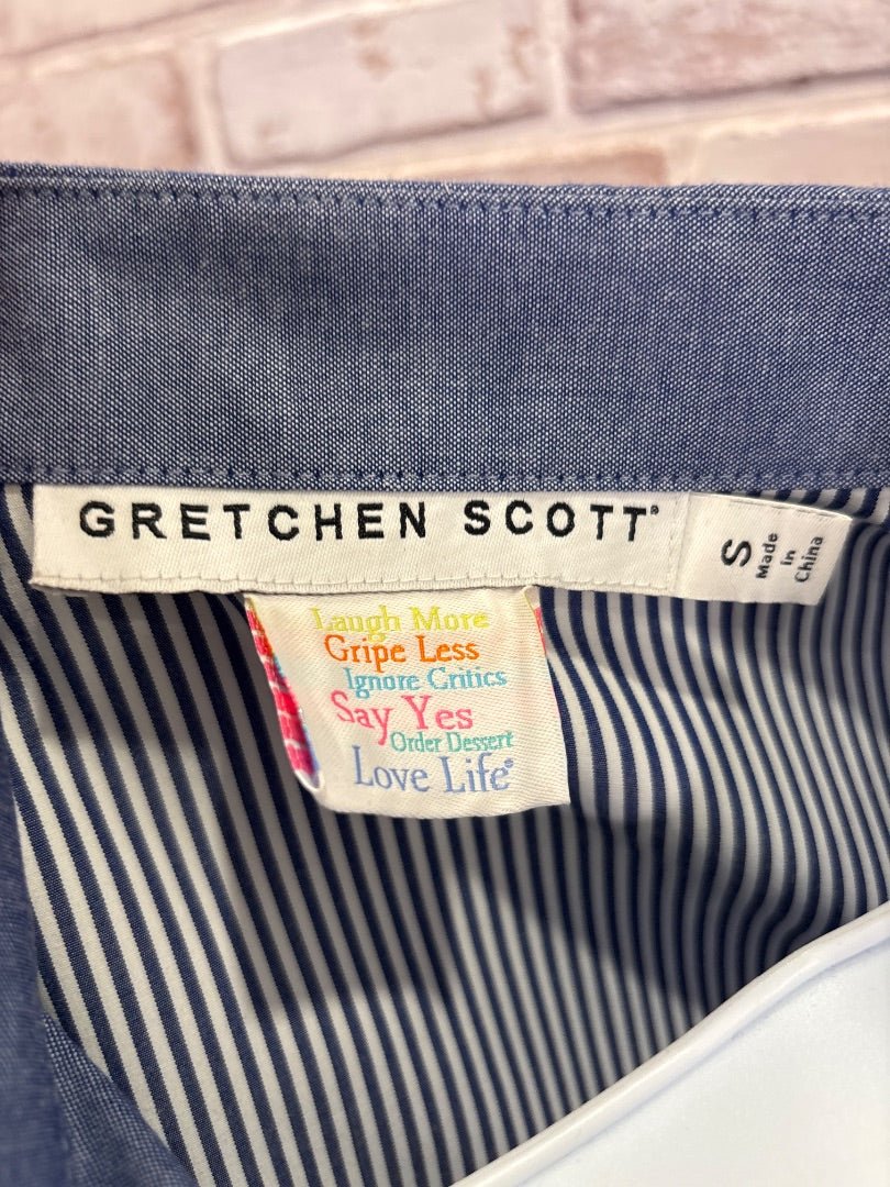 Gretchen Scott Shirt, Blue, Small, Used - Good - Chill Boutique Consignment