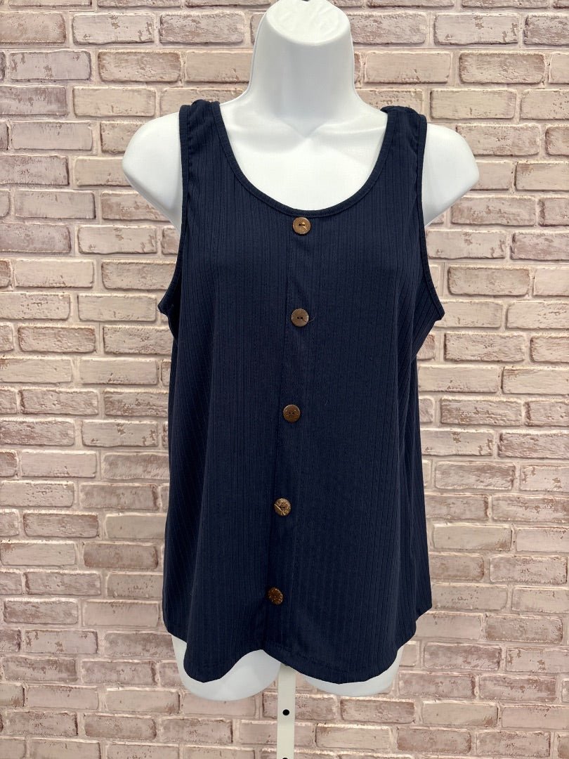 Hangar 55 Tank top, Navy, Medium, Used - Good - Chill Boutique Consignment