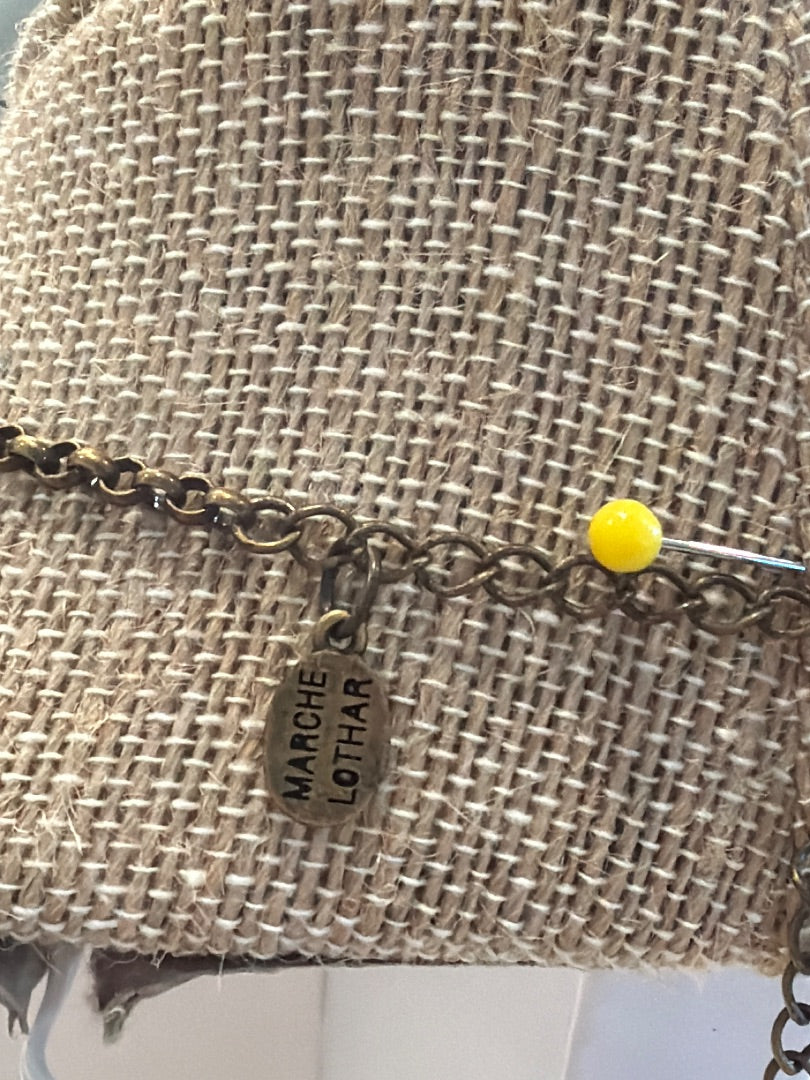 Marche Lothar Necklace, Bronze/green/yellow, One Size, Used - Good