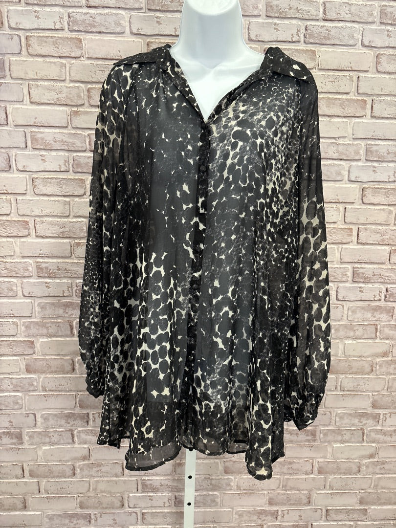 Cabi Shirt, Black/white, Large, Used - Good