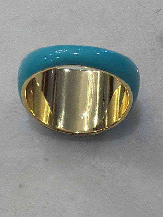 Various Ring, Turquoise/gold, 8, Used - Good