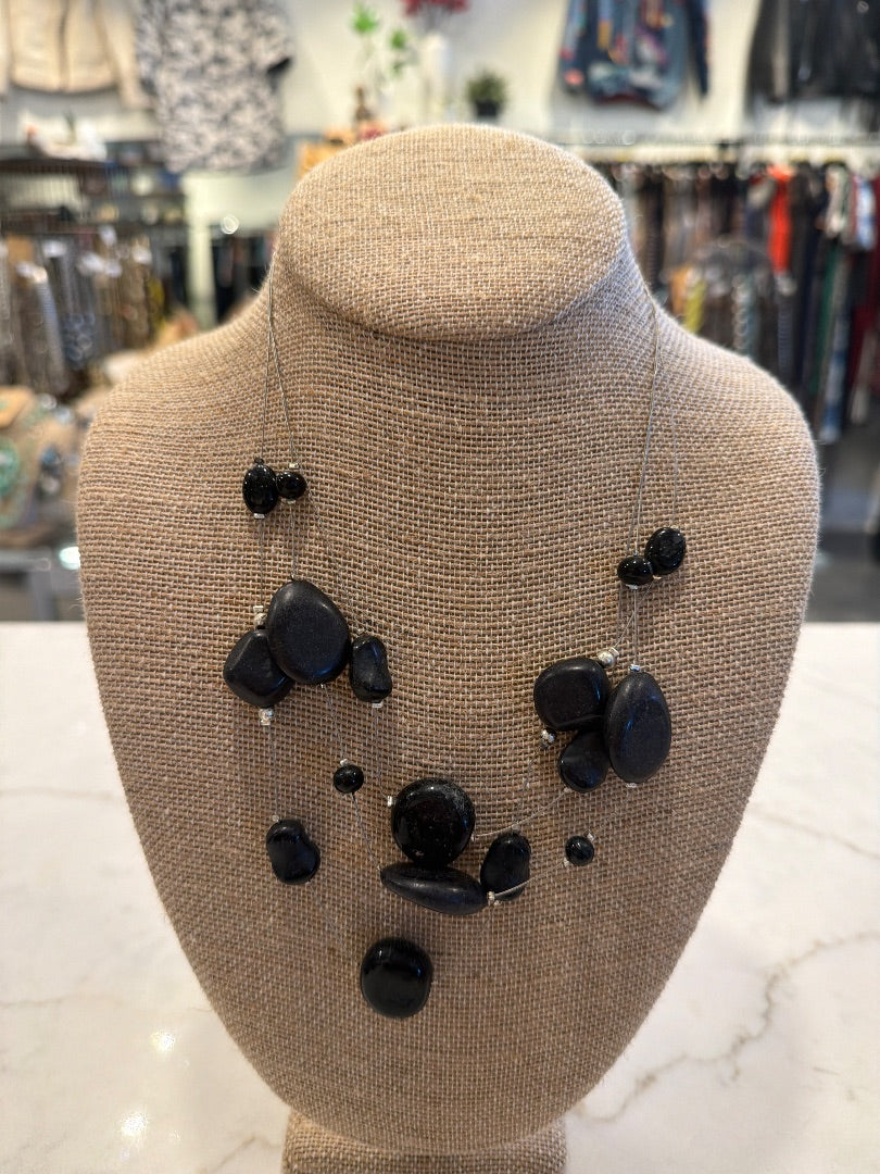 Various Necklace, Black/silver, One Size, Used - Good