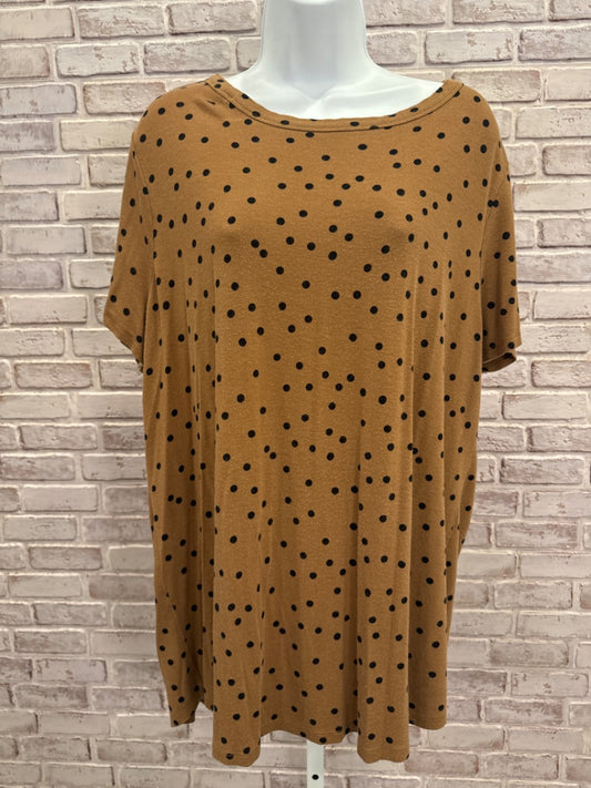 24/7 Maurices Tee shirt, Brown/black polka dots, 1, Used - Good