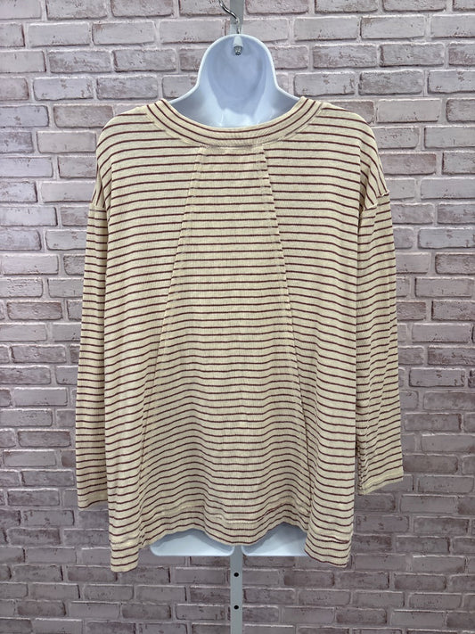BluIvy Shirt, Cream/maroon stripes, M/L, Used - Good