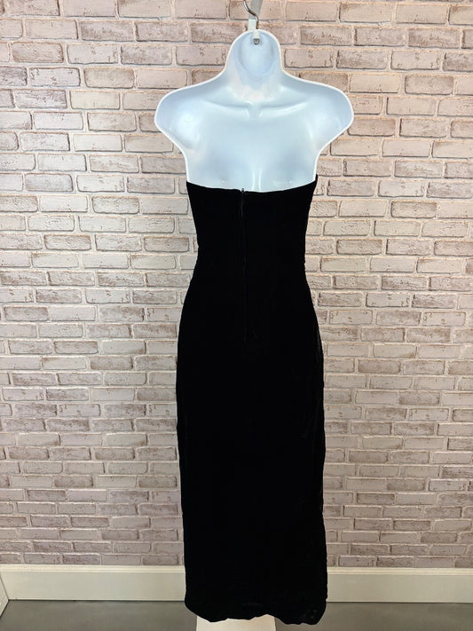 Jessica McClintock for Gunne Sax Dress, Black/gold, 8, Used - Excellent