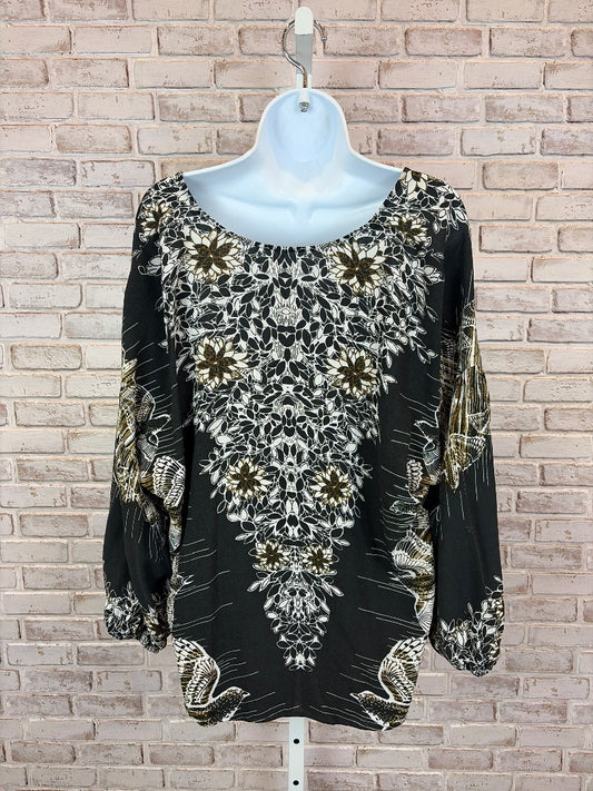 Free People Shirt, Black multi, Small, Used - Good