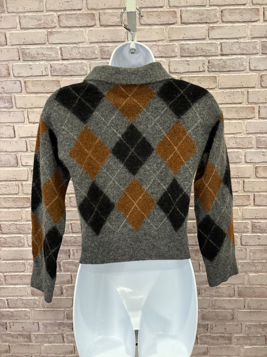 Rails Sweater, Grey argyle multi, Medium, Used - Good