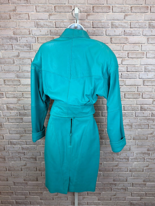 Pelle Studio Matching Leather Clothing Set, Turquoise, S/M, Used - Excellent