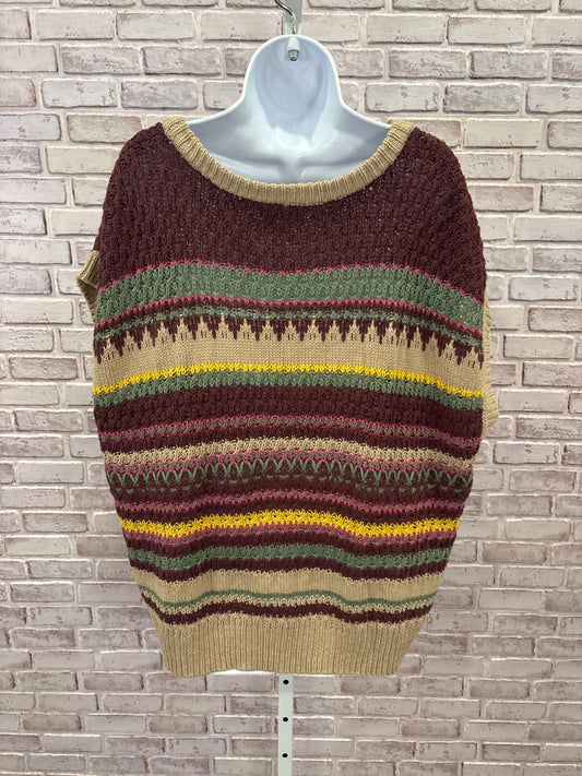 Grace & Lace Sweater vest, Multi stripes, XL, New With Tags