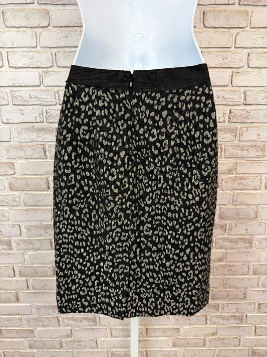 Ann Taylor Bottom - Skirt – Ann Taylor Skirt, Black/grey animal, 2, Used - Excellent