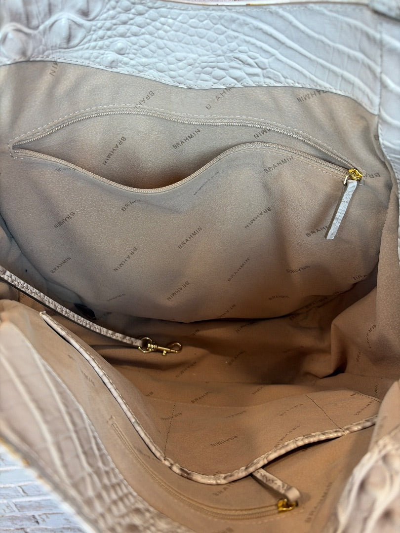 Brahmin Handbag, White, One Size, Used - Excellent