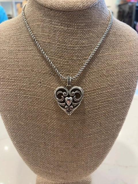 Brighton Heart Pendant Necklace – Silver – Size One Size – Excellent Condition