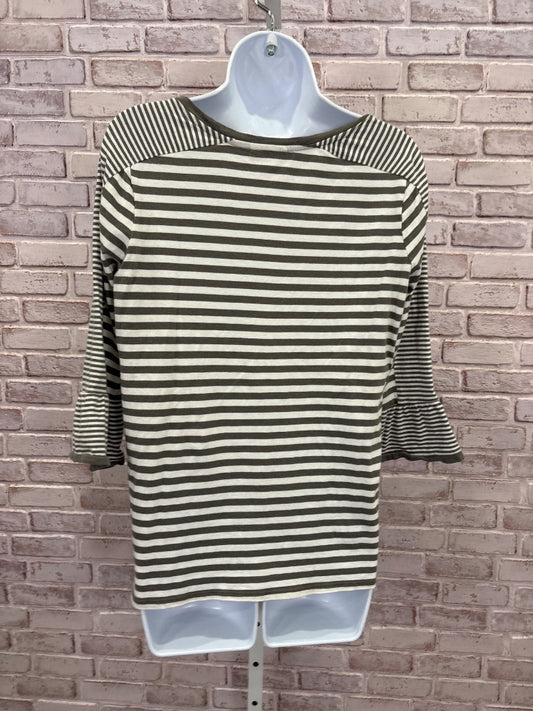 J.jill Shirt, Green/white stripes, Small, Used - Good