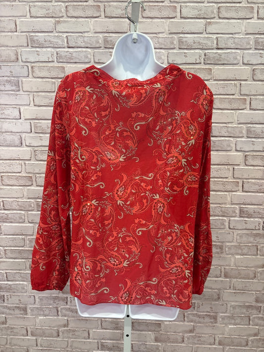 Talbots Shirt, Red multi, Large, Used - Good