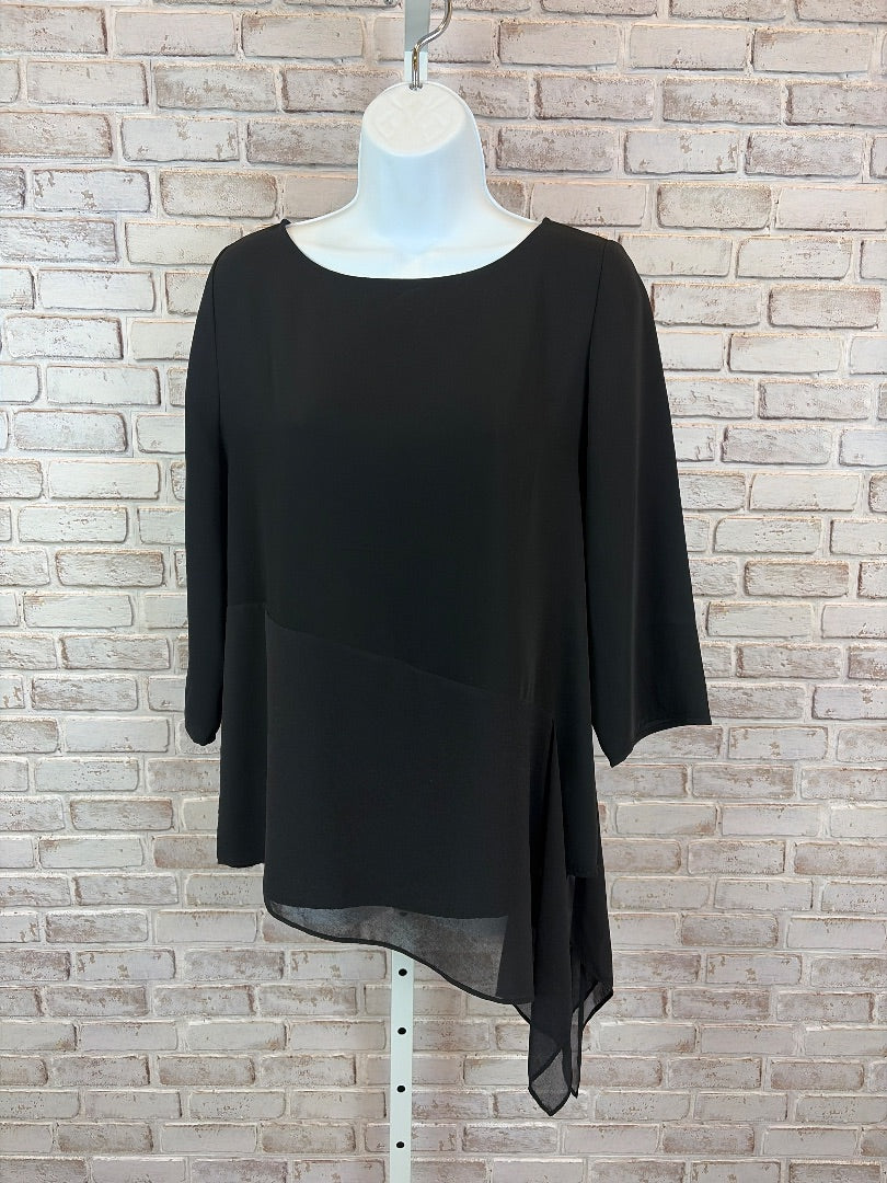 Chicos Shirt, Black, 0, Used - Good