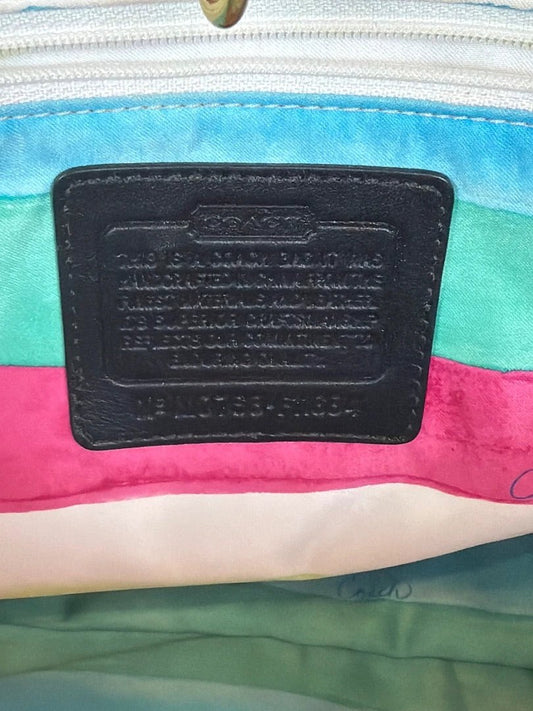 Coach Bag - Handbag – Coach Handbag, Black/straw, One Size, Used - Excellent