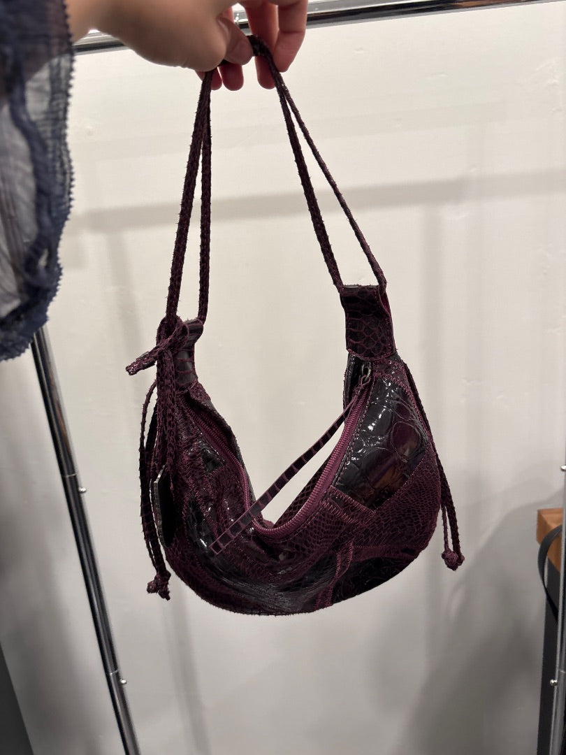 Carlos Falchi Handbags, Purple/black, One Size