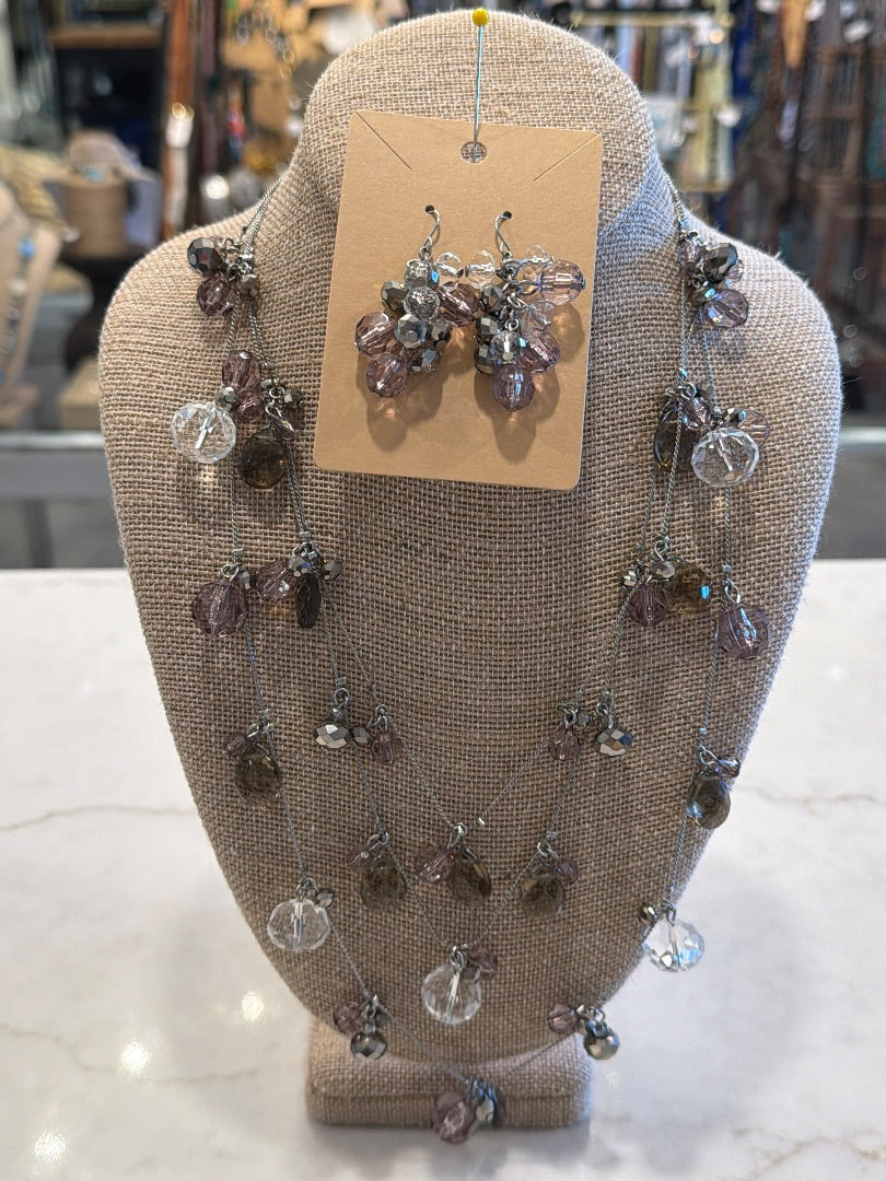 Various Matching Jewelry Set, Purple, One Size, Used - Good