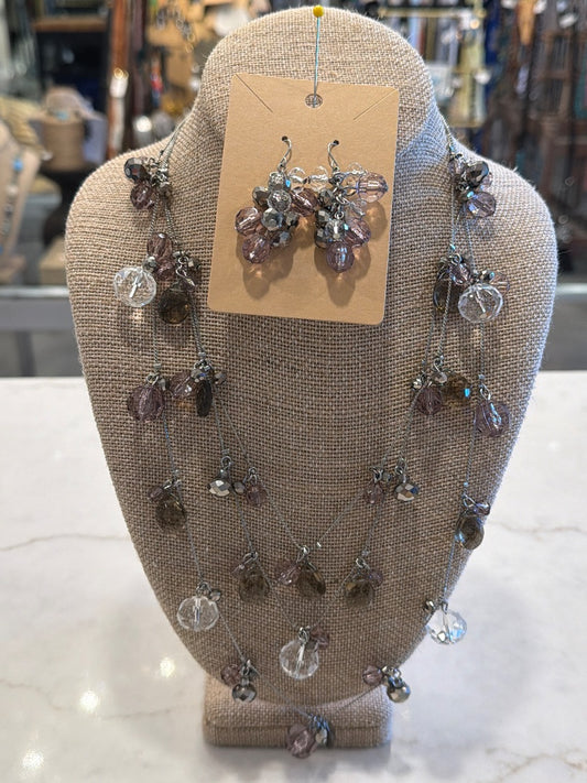 Various Matching Jewelry Set, Purple, One Size, Used - Good