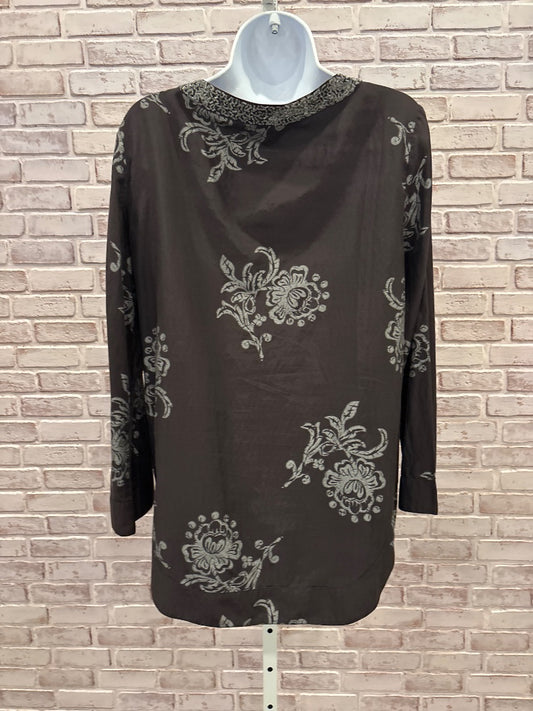 Chicos Shirt, Black/grey, 1, Used - Good