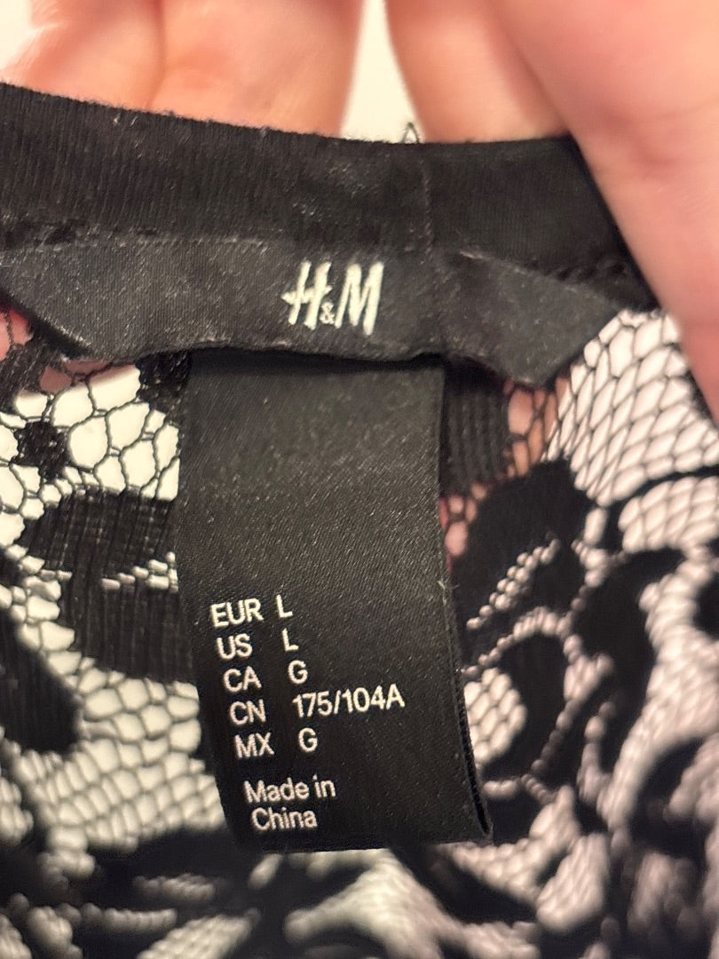 H&m Shirt, Black, Large, Used - Good