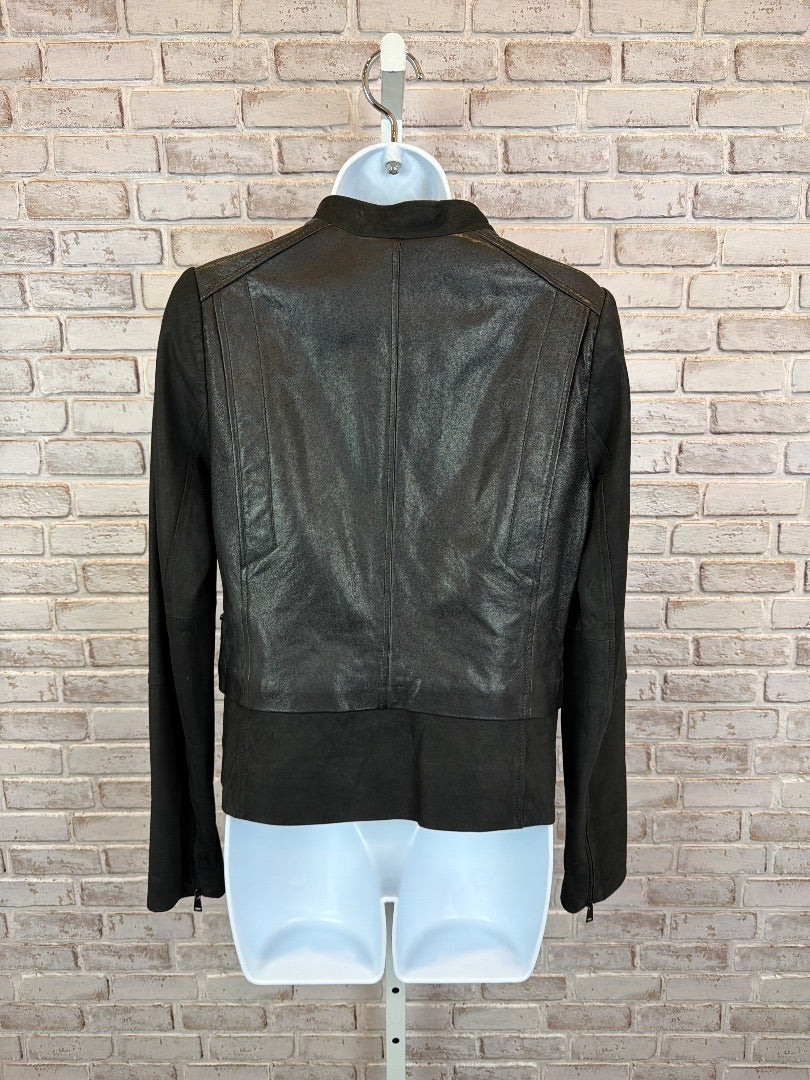 Vince Lamb Leather Jacket, Black, Small, Used - Good