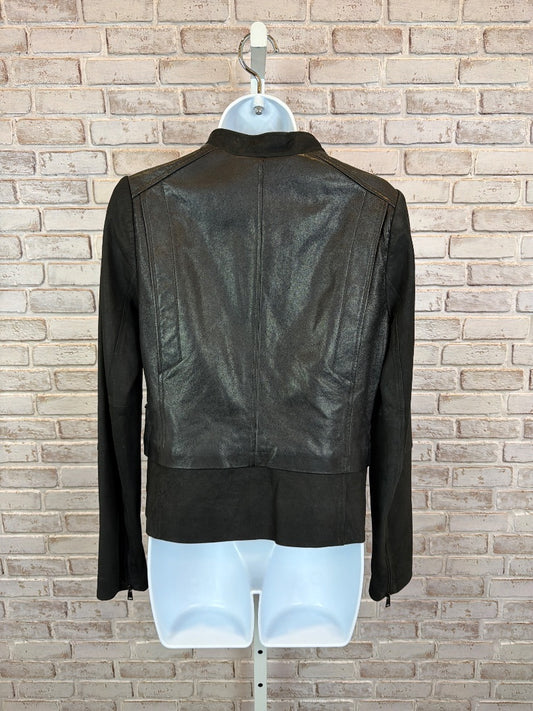 Vince Lamb Leather Jacket, Black, Small, Used - Good