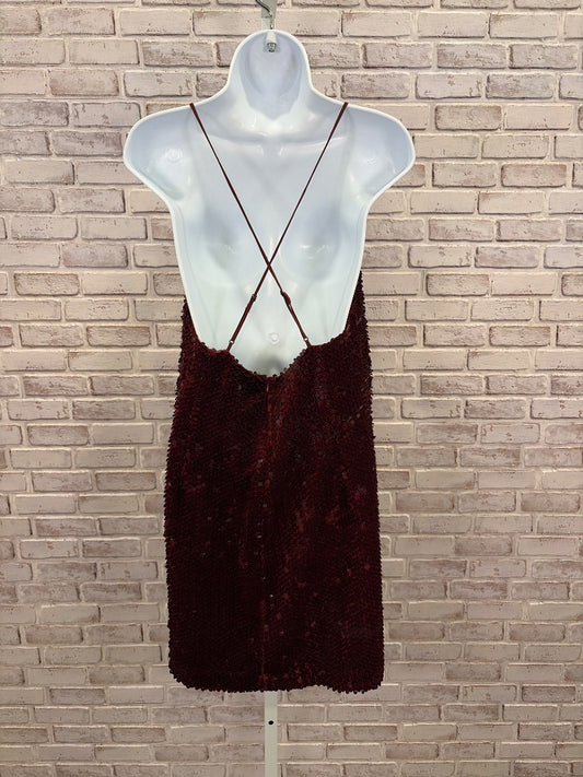 Kendall & Kylie Dress, Maroon sequin, Small, Used - Good