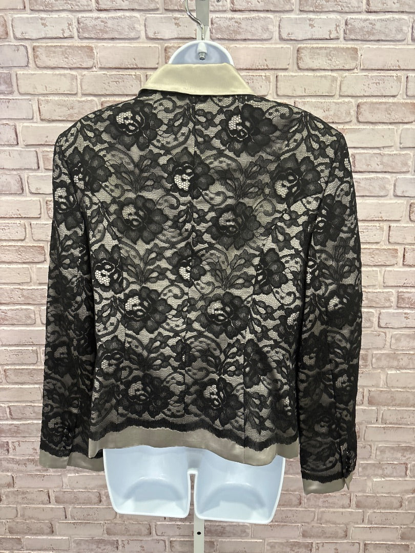 Anne Klein Jacket, Champagne/black lace, XL/14, Used - Excellent