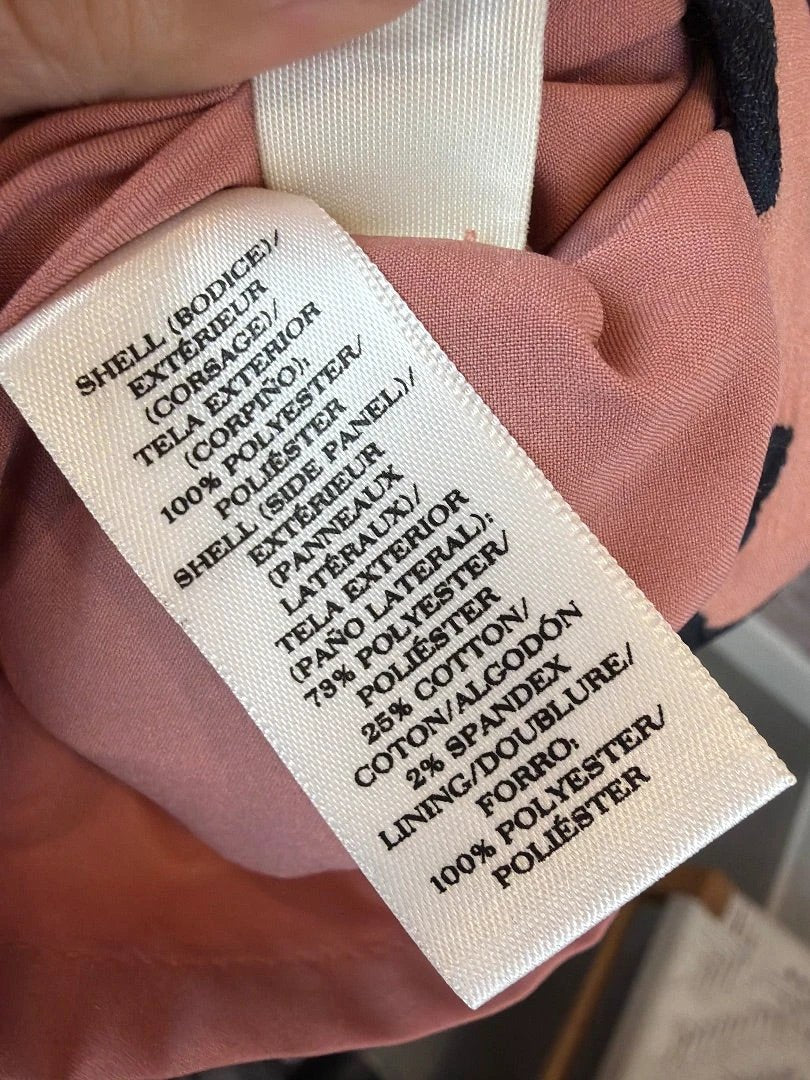 Ann Taylor Dress – Ann Taylor Dress, Peach/navy, 6, Used - Excellent