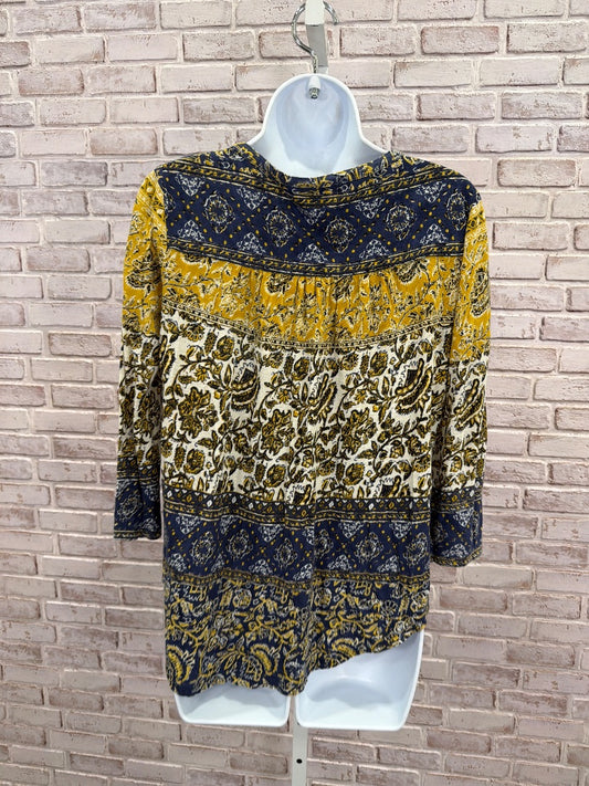 Lucky Brand Shirt, yellow/blue, Small, Used - Good