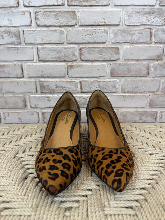 Clarks Heels, Leopard, 7, Used - Excellent