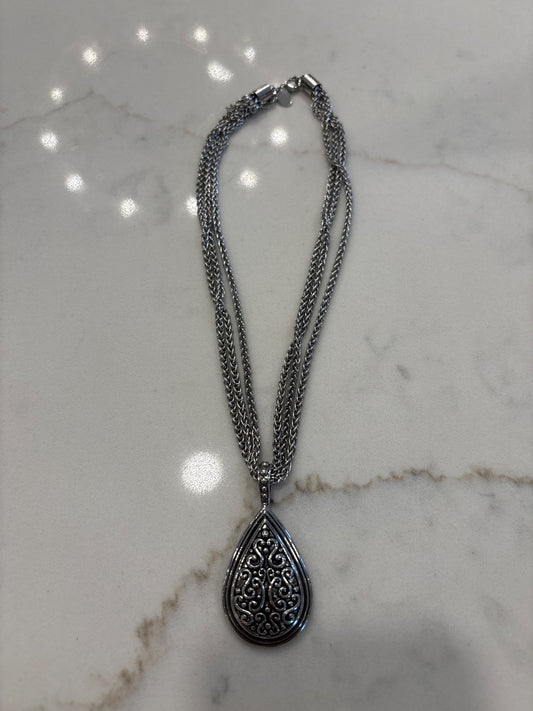 Lia Sophia Necklace, Silver, One Size, Used - Good